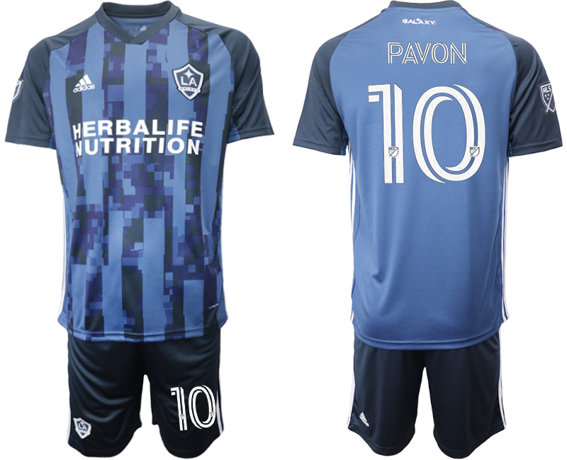 Men 2020-2021 club Los Angeles Galaxy away #10 blue Soccer Jerseys